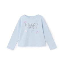 ラインストーンロゴ　長袖Tシャツ