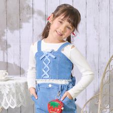 レースアップリボンビスチェ＆長袖Tシャツセット