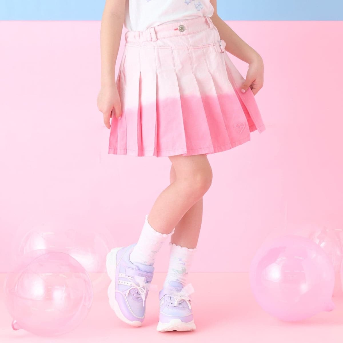 メゾピアノ ピンクスカパン（130） グラデーション スカパン
