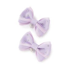 キラキラリボン　ヘアクリップ2個セット