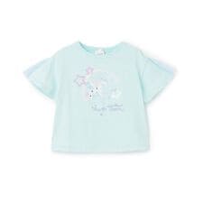 【人気商品再入荷】【直営店で取り扱い無し】ユニコーン　袖チュール切替　半袖Tシャツ