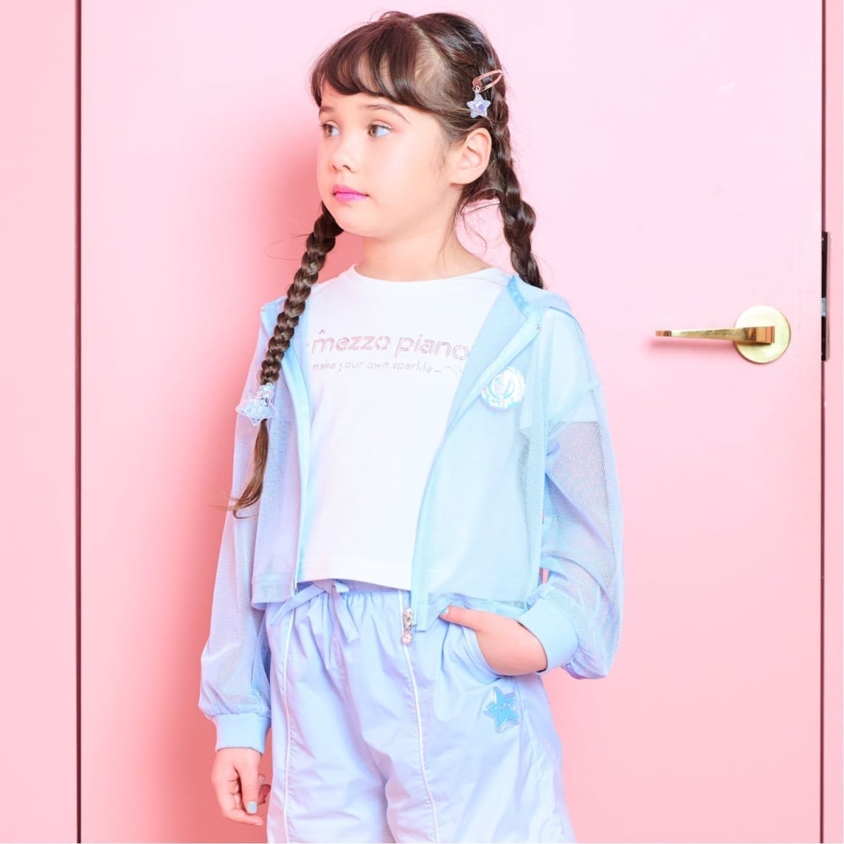 メッシュZIPパーカ ＆肩開きTシャツセット【接触冷感】 | メゾピアノ