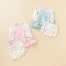 チュールフラワー刺しゅうワンピース×ブルマセット | メゾピアノ(mezzo 