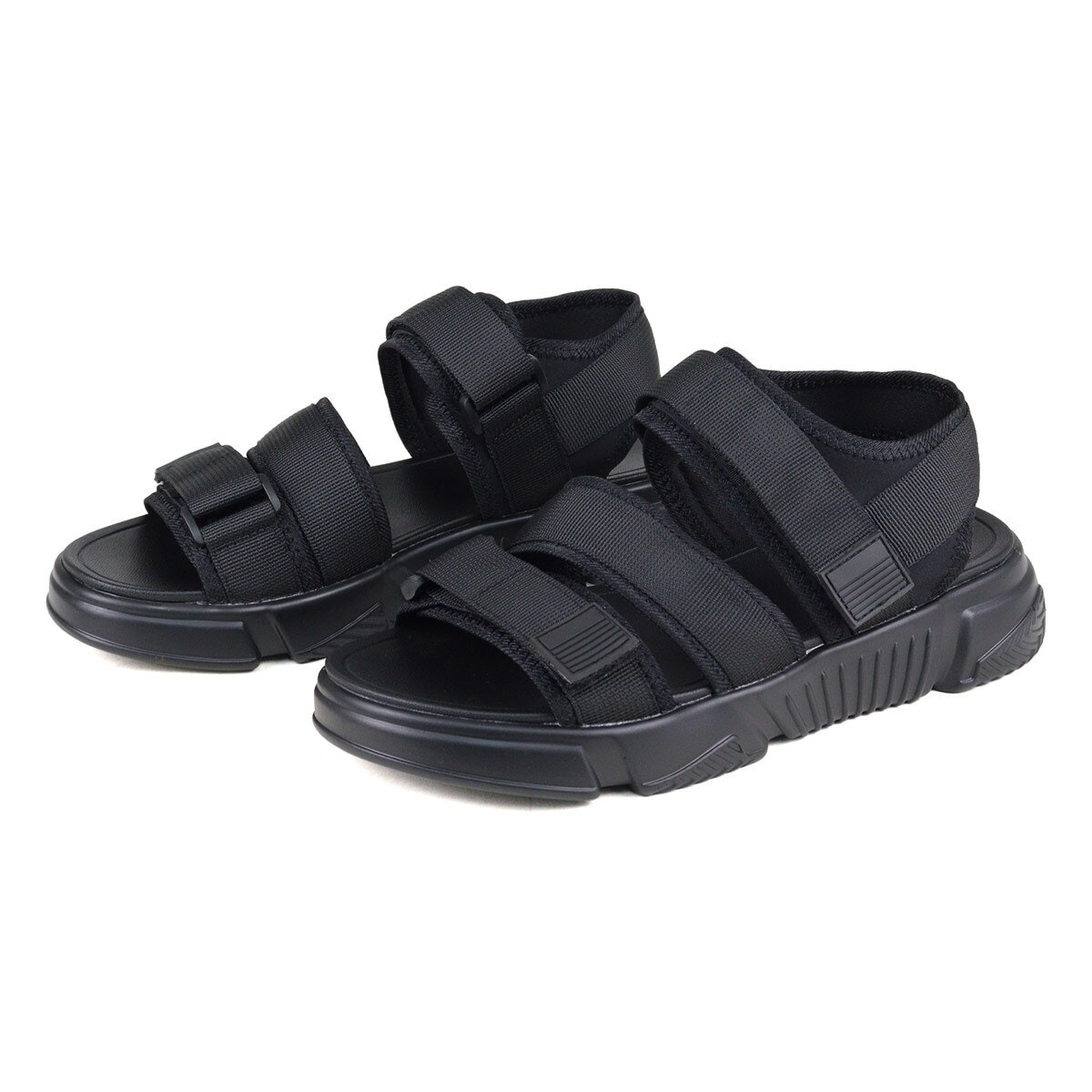 UNISEX」【22.5～27.0cm】☆ 厚底ベルクロスポーツサンダル