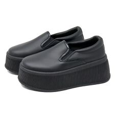 「UNISEX」23～27.0cm プラットフォーム厚底スリッポンスニーカー