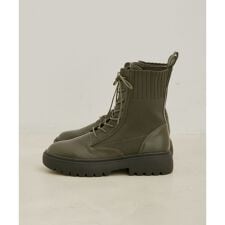 レースアップボリュームソールブーツ