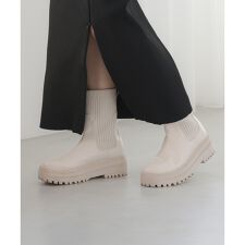 【抗菌防臭】タンクソールサイドニットブーツ