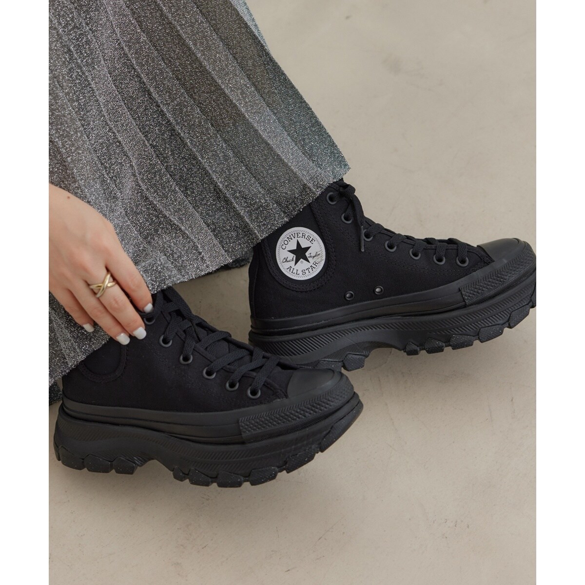 CONVERSE（コンバース）TREKWAVE SIDEGORE HI LEATHER ALL STAR Ⓡ TREKWAVE SIDEGORE HI / レザー