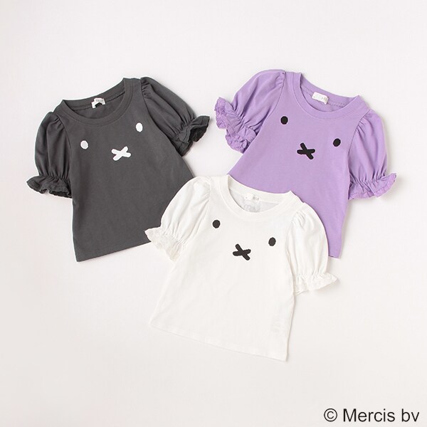 【 3色セット】miffyフェイス柄Tシャツ【M】 ミッフィー】MIFFYフェイスプリントパフTシャツ | ビールーム(b