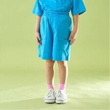 【セットアップ可能】【カイテキ天竺】配色ステッチ5分丈パンツ