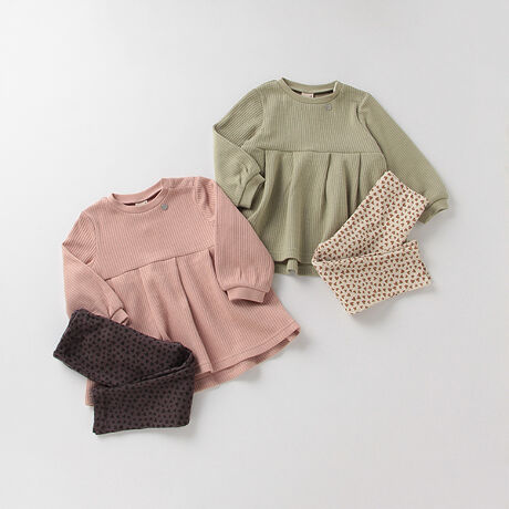 切り替えテレコチュニック ハート柄レギンスセット プティマイン Petit Main ファッション通販 マルイウェブチャネル