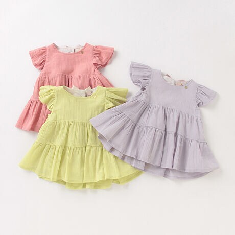 コットンワッシャーティアードチュニック | プティマイン(petit main  