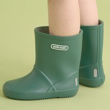 プティマイン(petit main)の【WEB限定】【プティプラ】カラフルレインブーツ【カーキ】