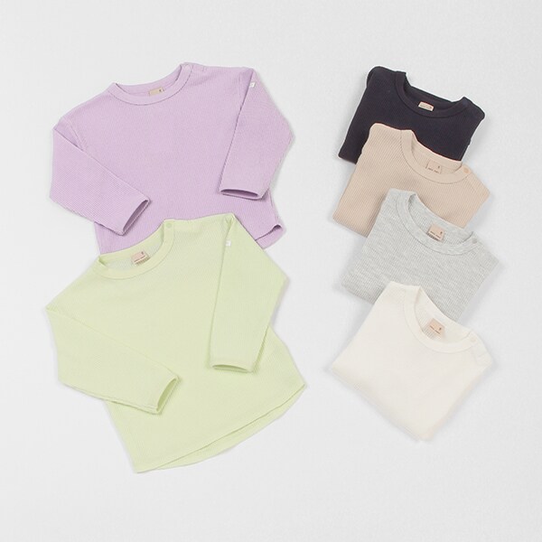 Good price】ワッフル長袖Tシャツ | プティマイン(petit main