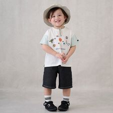 プティマイン(petit main)のペインターハーフパンツ