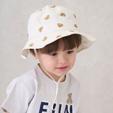 プティマイン(petit main)の【遮熱】刺しゅうバケットハット