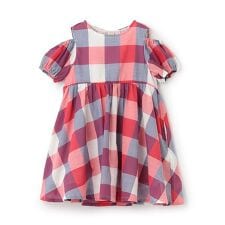 【リンク】肩あきチェックワンピース(キッズ)