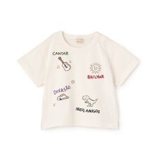 【接触冷感】モチーフロゴ刺しゅう半袖Tシャツ