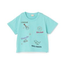 【接触冷感】モチーフロゴ刺しゅう半袖Tシャツ