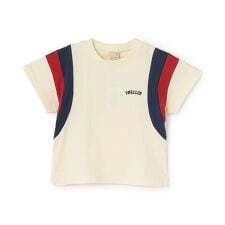 【接触冷感】袖ライン配色半袖Tシャツ