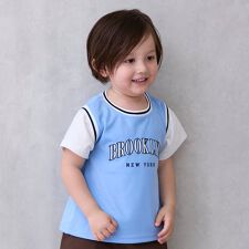 プティマイン(petit main)の【接触冷感】ユニフォームドッキング半袖Tシャツ