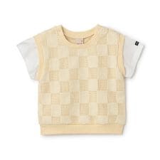 スクエア刺しゅうドッキング半袖Tシャツ