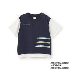 【新幹線】袖配色半袖Tシャツ