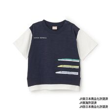 【新幹線】袖配色半袖Tシャツ