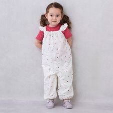 プティマイン(petit main)の【撥水加工】肩フリルプレイウェア/L