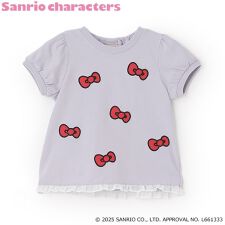 【サンリオキャラクターズ】リボンアップリケTシャツ