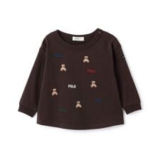 プティマイン(petit main)の【POLO BCS】モチーフ刺繍長袖Tシャツ