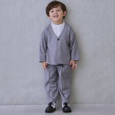 プティマイン(petit main)の【セミフォーマル】ノーカラーJK+ロングパンツセットアップ