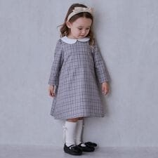 【セミフォーマル】衿つき長袖ワンピース