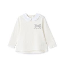 プティマイン(petit main)の【リンク】衿つきリボン長袖Tシャツ