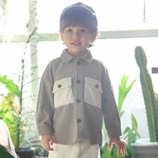 プティマイン(petit main)のコーデュロイ/チェックアソートシャツ