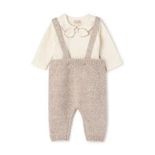 プティマイン(petit main)のサスつきニットパンツセット