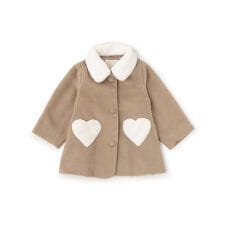 プティマイン(petit main)のファー衿ハートポケットコート