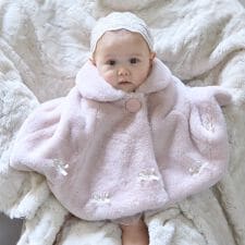 プティマイン(petit main)の2WAY衿リボンファーケープ