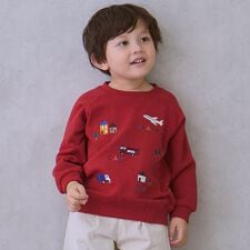 プティマイン(petit main)の働く車刺しゅうトレーナー