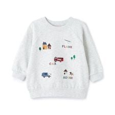 プティマイン(petit main)の働く車刺しゅうトレーナー