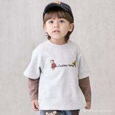【おさるのジョージ】重ね着長袖トレーナー