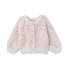 【リンク】シャギーニット柄カーディガン