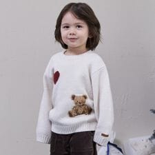 プティマイン(petit main)の【フワもちっと】くまニットプルオーバー