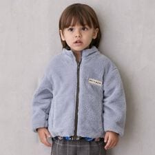 プティマイン(petit main)の【撥水加工】柄×ボアブルゾン