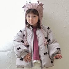 プティマイン(petit main)の【リンク】ちびリボン中綿ジャケット