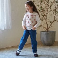 【裏起毛】デニムバレルパンツ