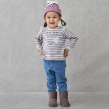 【裏起毛】デニムバレルパンツ