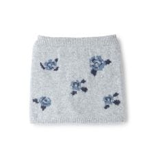 【フワもちっと/リンク】お花パールニットスカート＜セットアップ対応＞