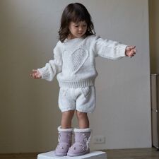 【リンク】ハートケーブルニットショートパンツ(セットアップ可能)