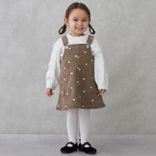 ハート刺しゅうコーデュロイジャンスカ